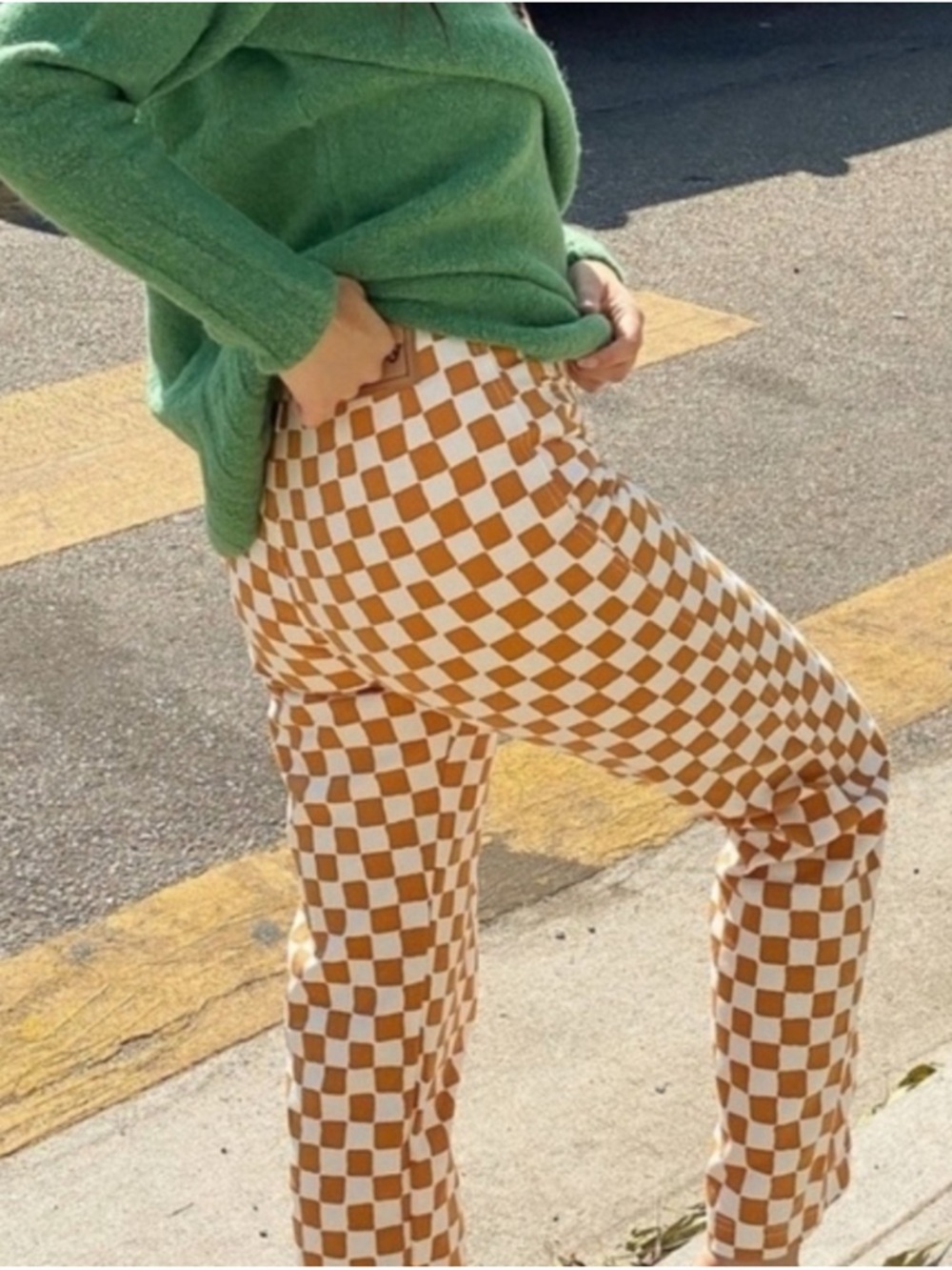 Emma Mulholland Holiday CHECK KOKOMO PANT - PINK/ORANGE